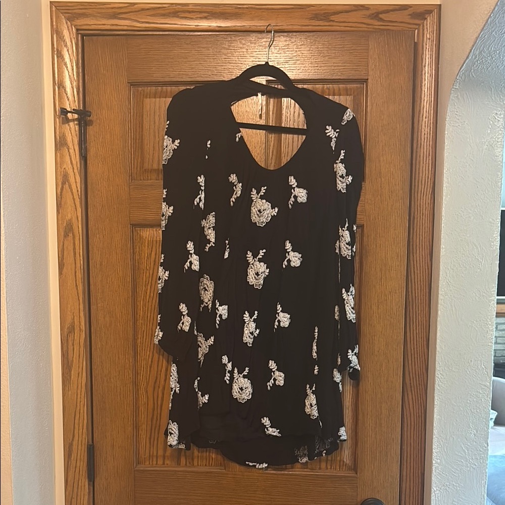 Free People Black and White Floral Dress